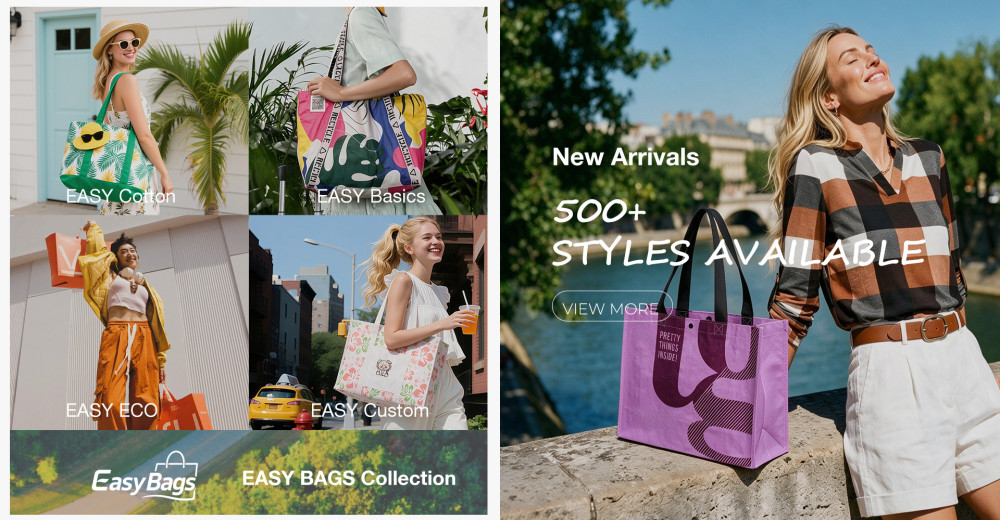 EasyBags brand and certification banner design