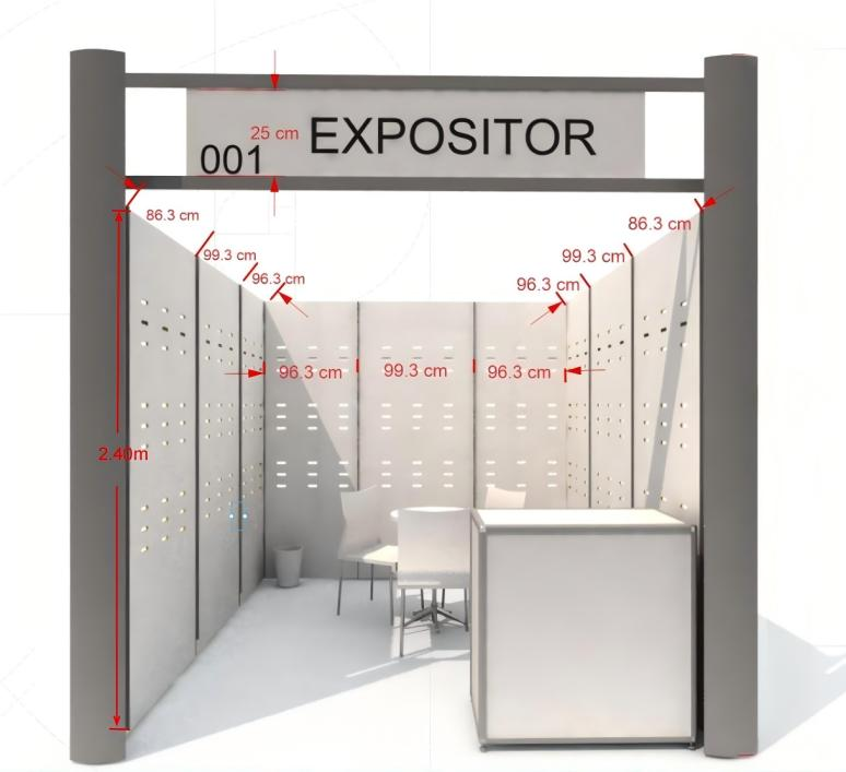 Conceptfe 3 × 3 m exhibition booth layout for PLASTIMAGEN MÉXICO 2026
